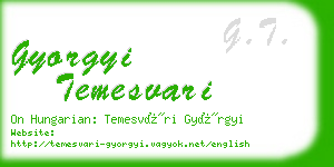 gyorgyi temesvari business card